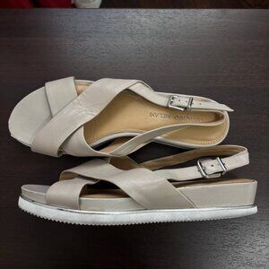 Antonio Melani Taupe Cross-Strap Slingback Sandal (size 9.5)